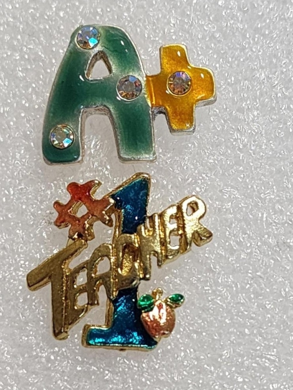 Teacher Brooch Pin Lot A+ Rhinestone & Teacher School Pins